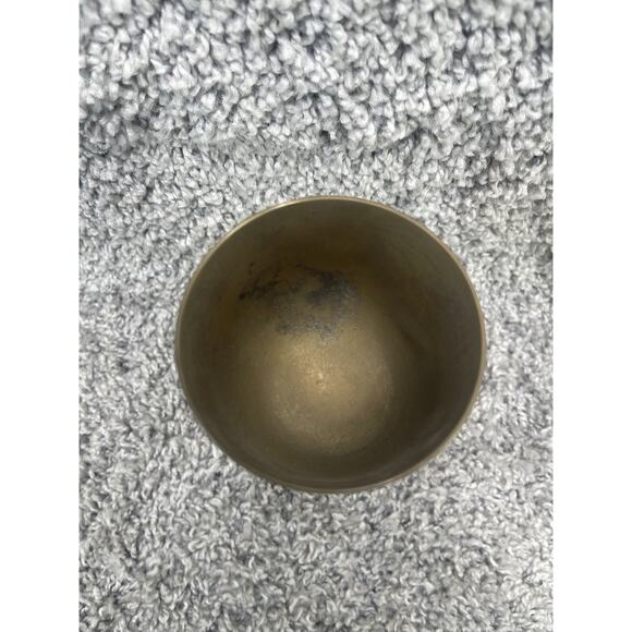 Vintage Emblem of Saudi Arabia Engraved Sabres & Palm Trees Brass Wine Goblet - Picture 2 of 12